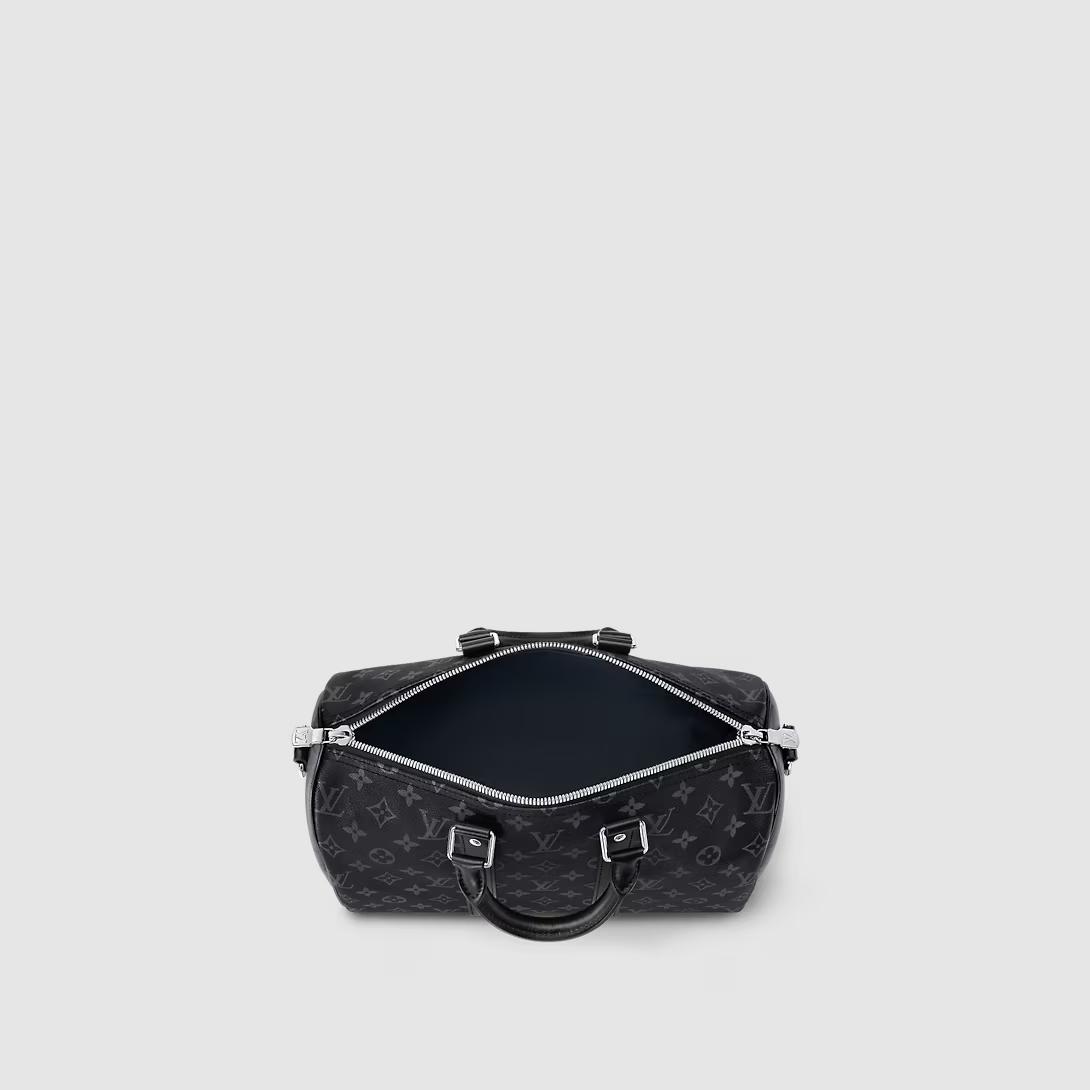 Túi Louis Vuitton Keepall Bandoulière 35 Monogram Eclipse Nam Đen